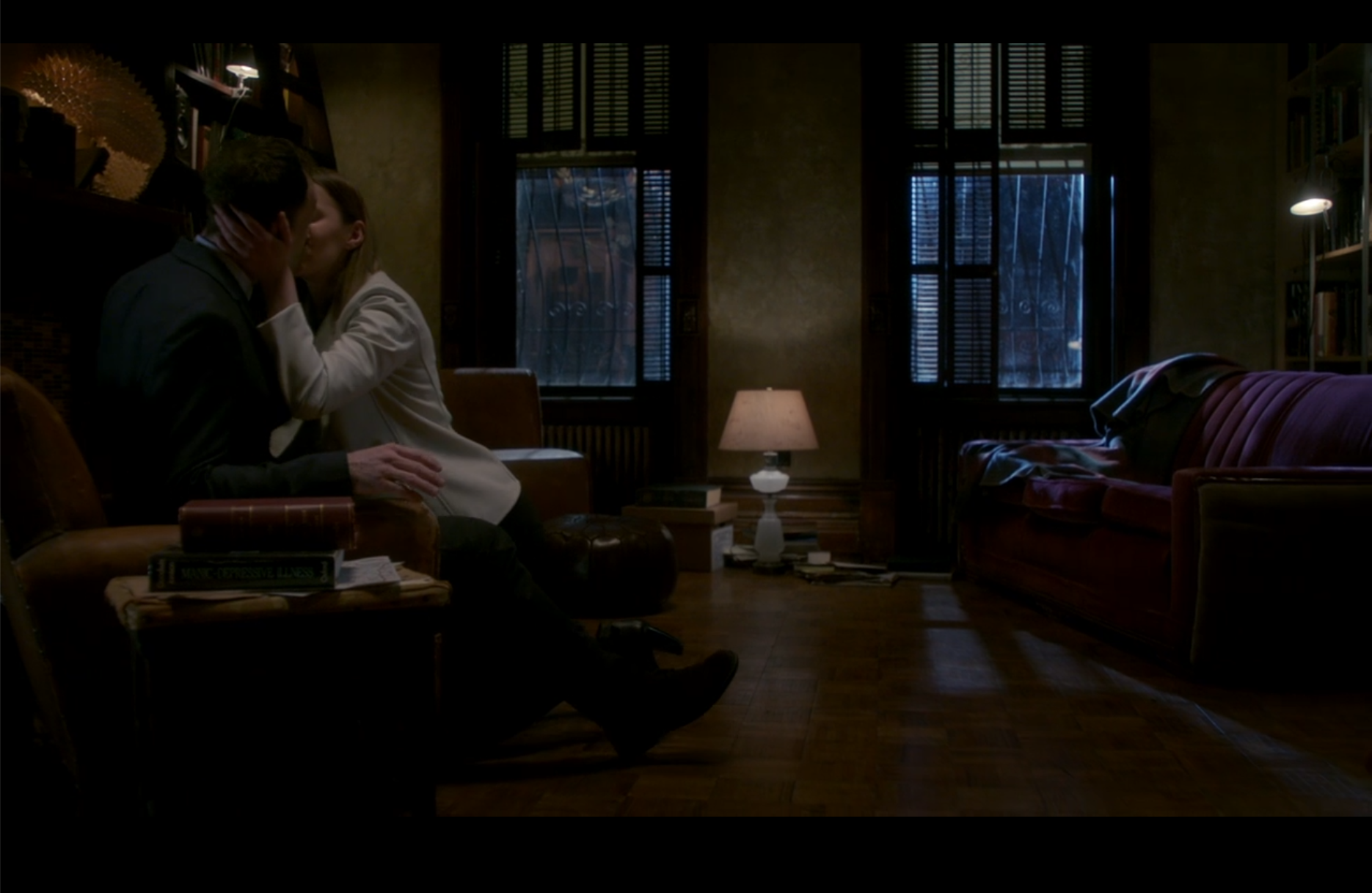 Fiona kisses Sherlock as the screen fades to black (Elementary. 2016b)
